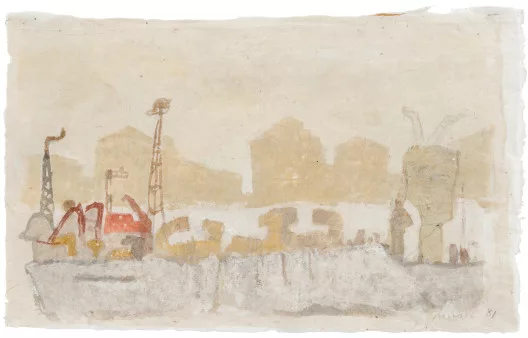 Zoran Mušič — Bateau aux Zattere, 1981