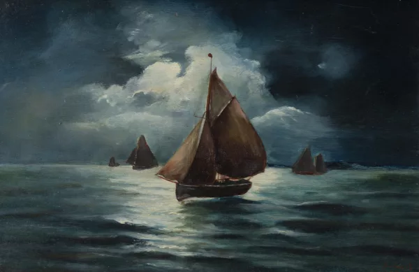 Alexandre Jacob — Bateaux sous la lumière de la lune
