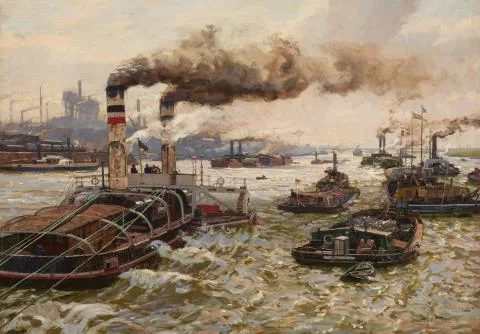 Cornelius Wagner — Schlepper im Binnenhafen von Königs Wusterhausen