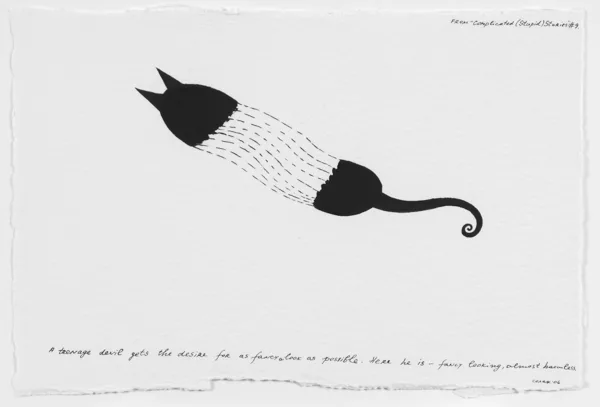 Nedko Solakov — A teenage devil gets the desire for..., aus "Complicated (Stupid) Stories" 9, 2006