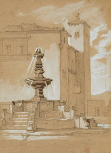 Carl Christian Vogel von Vogelstein — Water Fountain in a Southern City