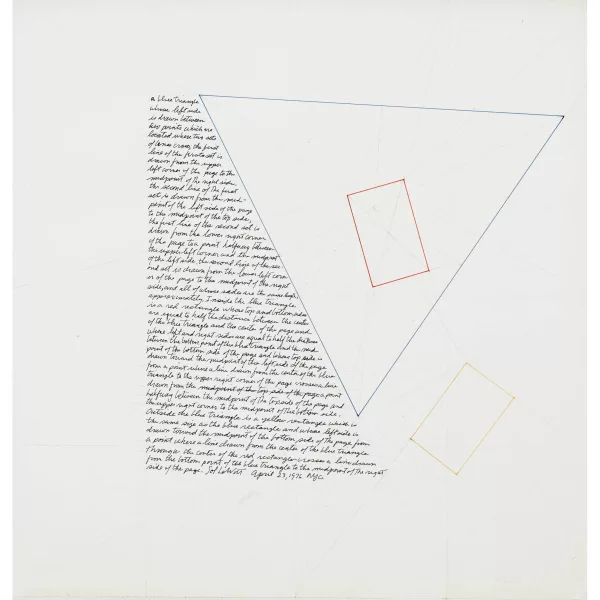 Sol LeWitt — "A blue triangle".