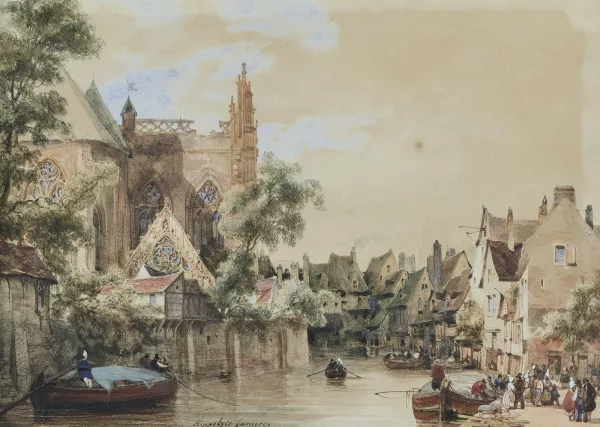 Hippolyte Garneray — Vue de ville de Flandres