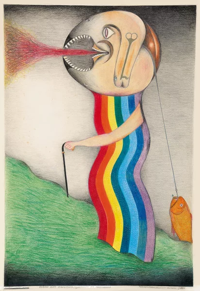 Friedrich Schröder-Sonnenstern — Moralunus-Minus, Goblin of All Lunar Measurement Arts of the Mass Spirits, 1954