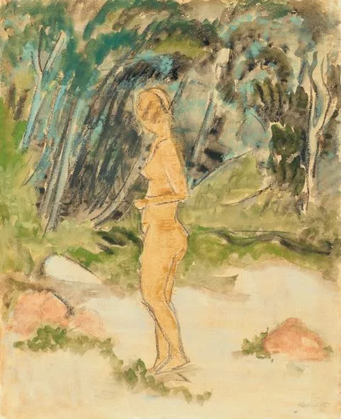 Erich Heckel — Frau vor Bäumen