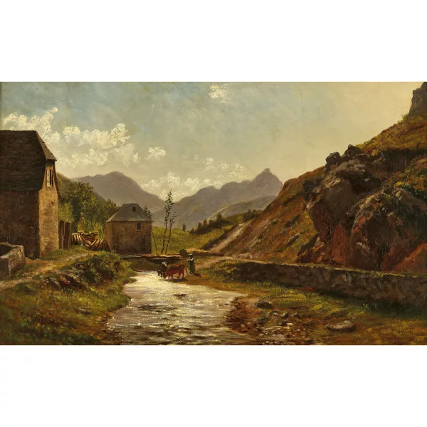 Alfred Godchaux — "Vue prise dans la vallée de Campan".