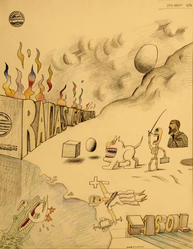 Saul Steinberg — Allegory II, 1970