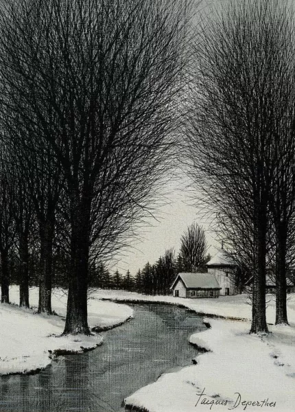 Jacques Deperthes — Rivière enneigée