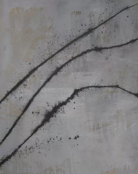 Jiří Georg Dokoupil — Peitschenbild Schwarz auf Grau