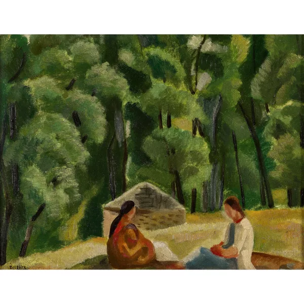 Roger Bissière — Frauen mit Kind im Park