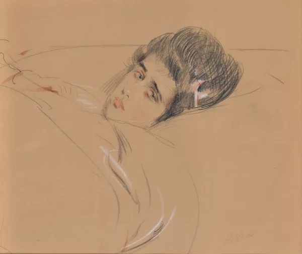 Paul César Helleu — Jeune femme alitée