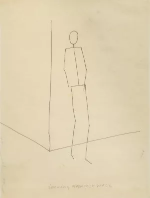 Matt Mullican — Leaning against WALL, 1974