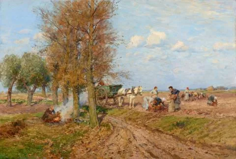 Hugo Mühlig — Kartoffelernte am Niederrhein