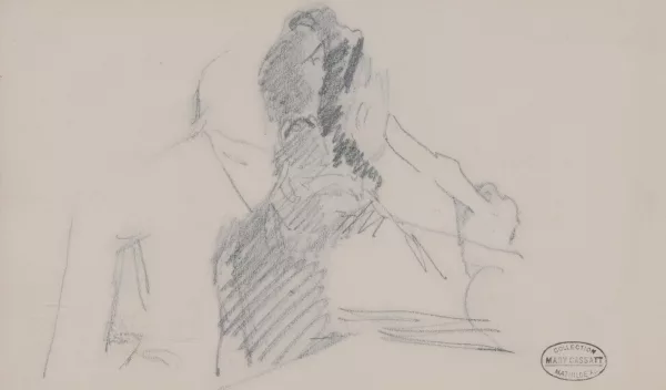 Mary Cassatt — Deux personnages, l'un de dos