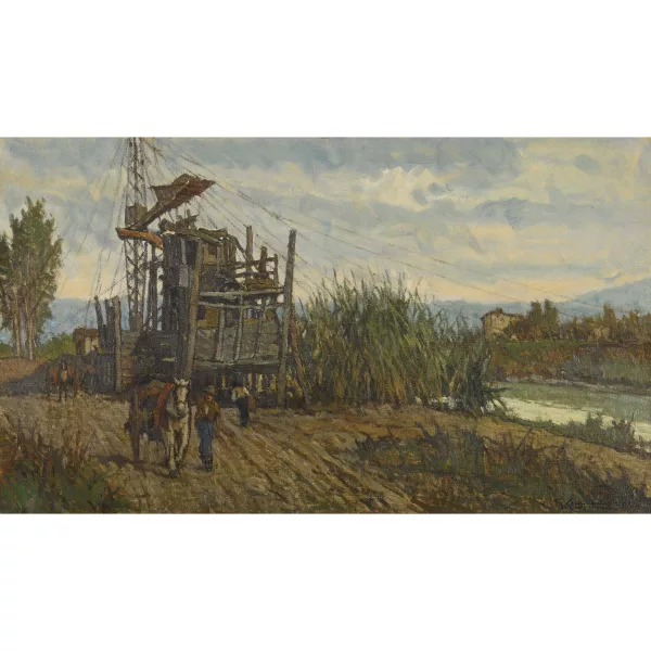 Giuseppe Comparini — Arbeiter am Fluss.