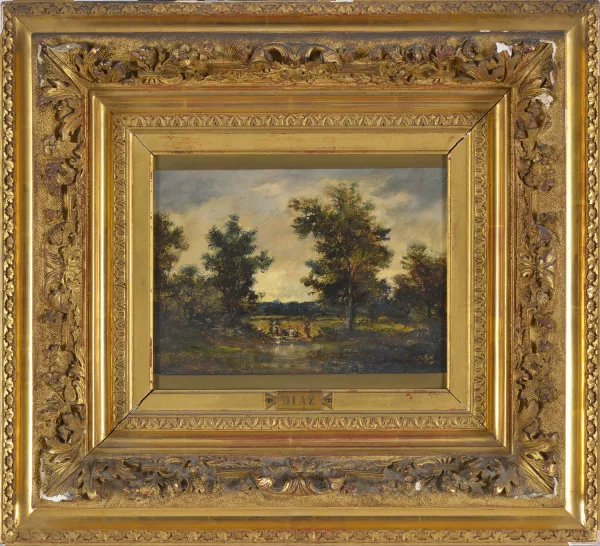 Narcisse Virgilio Díaz — Circle of Narcisse Virgile Diaz de La Pena — Rural landscape with figures