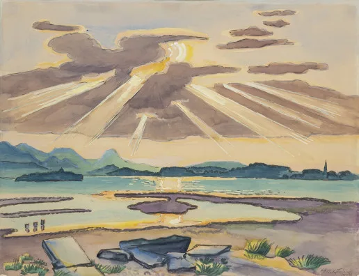 Max Pechstein — Abend am Chiemsee I, 1947