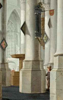 Daniel de Blieck — Kircheninterieur (wohl Laurenskerk in Rotterdam), 1655