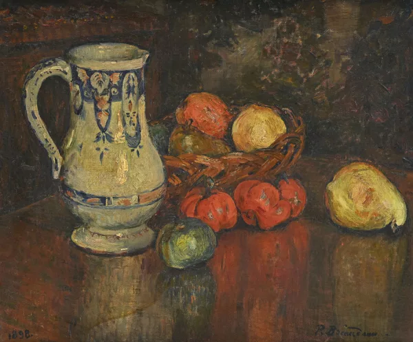 Paul Briaudeau — Panier de fruits et pot