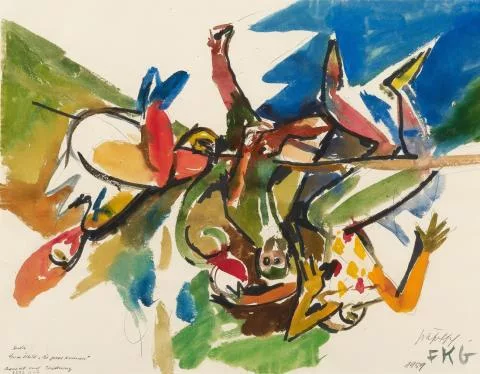 Friedrich Karl Gotsch — Die grosse Nummer, Studie