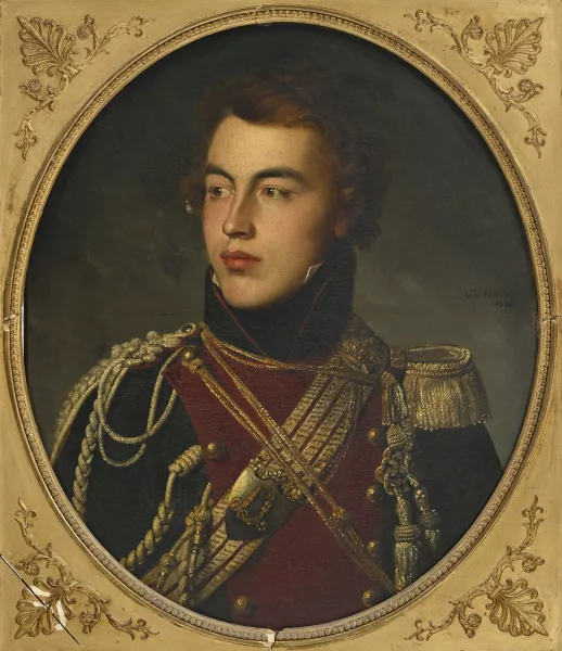 Constant Joseph Desbordes — Portrait présumé d'Auguste Barre de Saint-Fare, lieutenant aux lanciers de la garde Royale