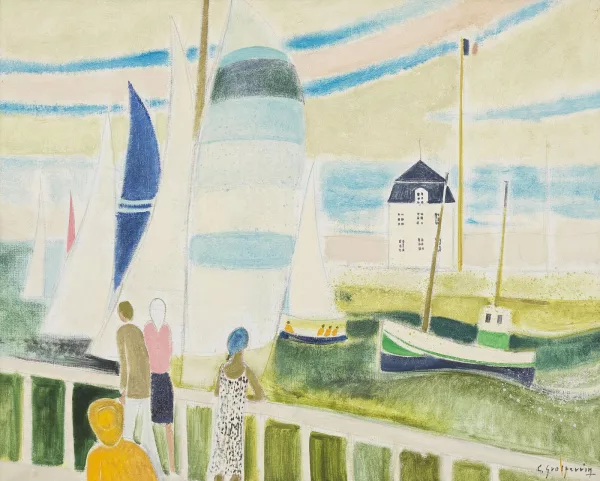 Claude Grosperrin — L'Entrée du Port à Trouville