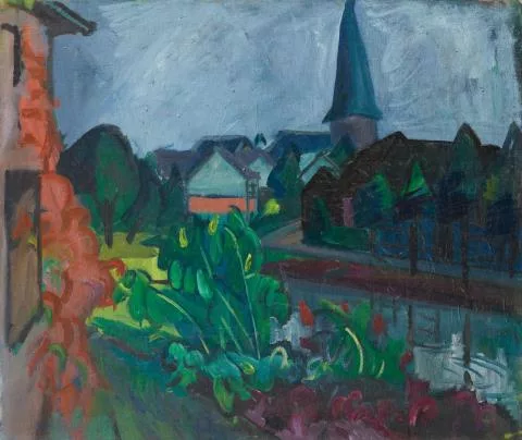 Franz M. Jansen — Winterscheid. Verso: Kl. Bröltalbild (Neunkirchen)