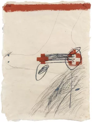 Antoni Tàpies — Croix positive et négative, 1975