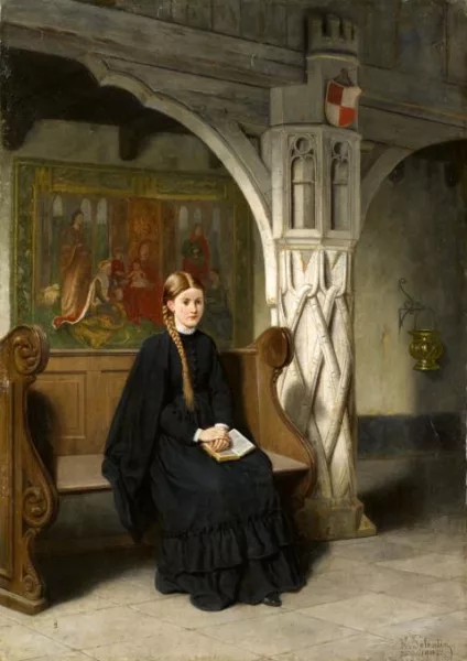 Hubert Salentin — Mädchen in der Kirchenbank