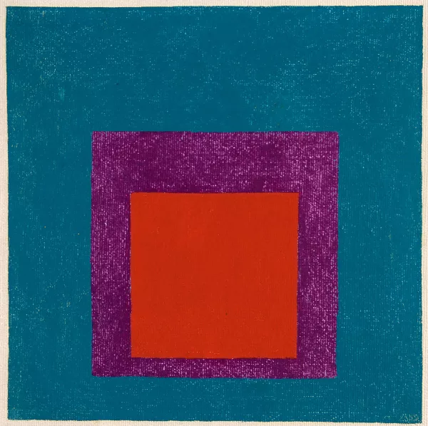Josef Albers — Study for Homage to the Square: Red and Violet in Blue, 1959