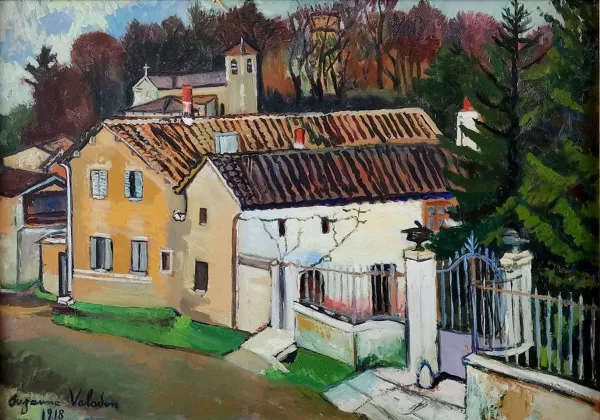 Suzanne Valadon — Die Kirche, vom Fenster meines Schlafzimmers in Meyzieu (sic) gesehen (Isère)