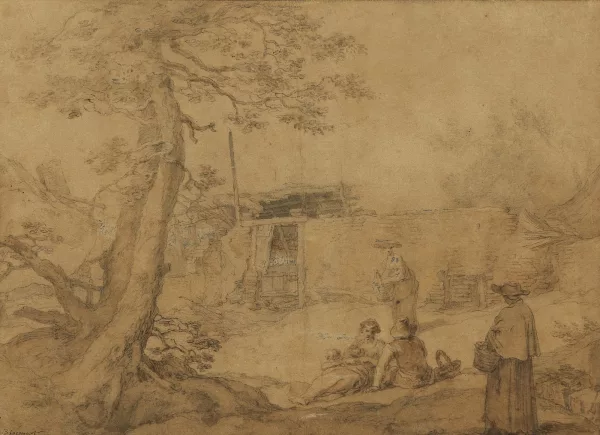 Abraham Bloemaert — Paysage figurant une ruine animée