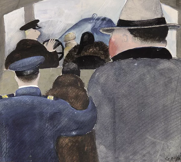 Greta Hällfors-Sipilä — Trettondagen 1930. Po utfärd med stora "Stussen", 1930