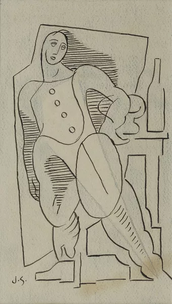 Juan Gris — Pierrot con la chitarra