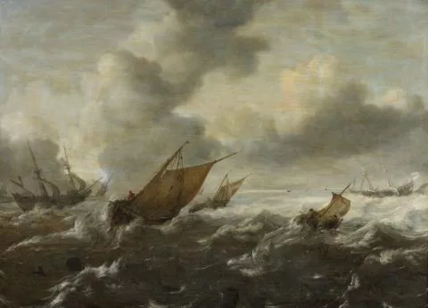 Abraham van Beijeren — Marine mit stürmischer See