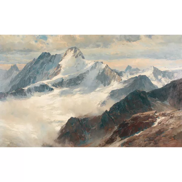Edward Theodore Compton — Blick auf das Schreckhorn im Berner Oberland.