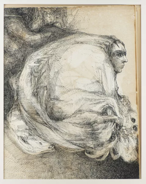 Louis Pons — Louis PONS (1927-2021), Sans titre, Plume