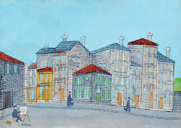 Louis Vivin — 2 Gemälde: Stadtansichten