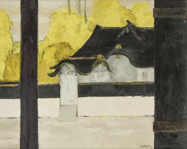 Bernard Cathelin — Pagode à Nikko