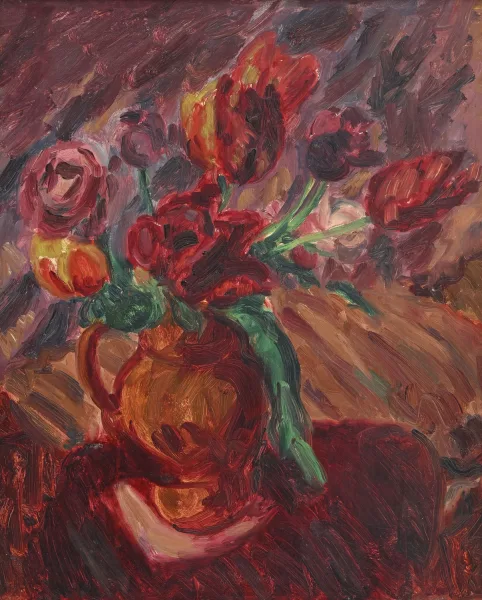 Matthew Smith — "Still life, Tulips in a vase",