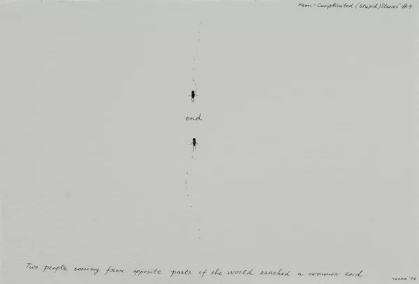 Nedko Solakov — Two people coming from opposite parts..., aus "Complicated (Stupid) Stories" 4, 2006