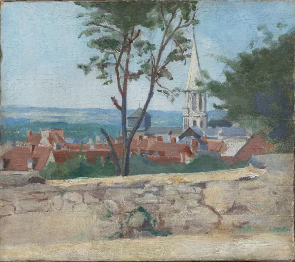 Maxime Maufra — Vue de village avec clocher