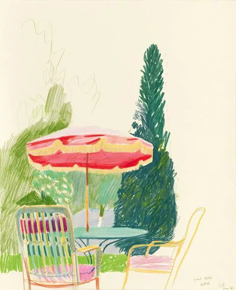 David Hockney — Grand Hotel Terrace, Vittel