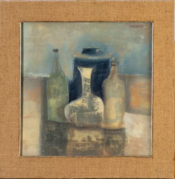 Marie Joseph Orgiazzi — Une lumière de silence - nature morte avec pot bleu