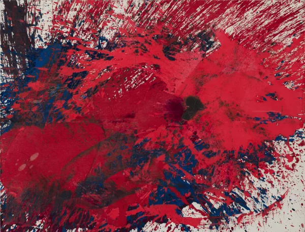 Yves Corbassière — Composition en rouge,