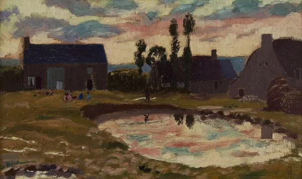 Maurice Denis — Reflet de soleil couchant dans la mare