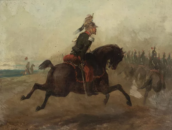 Charles de Luna — Dragon sur son cheval,