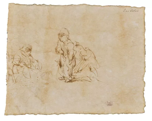Adriaen van Ostade — Atelier de Adriaen Van Ostade — Etudes de personnages
