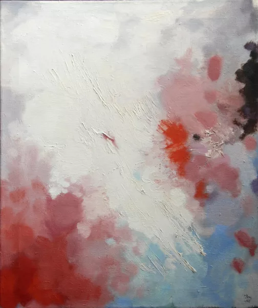 Rolf Hans — Composition blanc — rouge, 1962