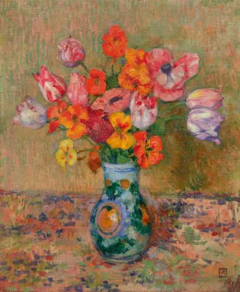 Théo Van Rysselberghe — Tulipes et capucines. 1905–08.